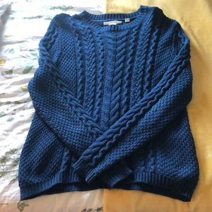 H&M Navy Cable Knitted Sweater